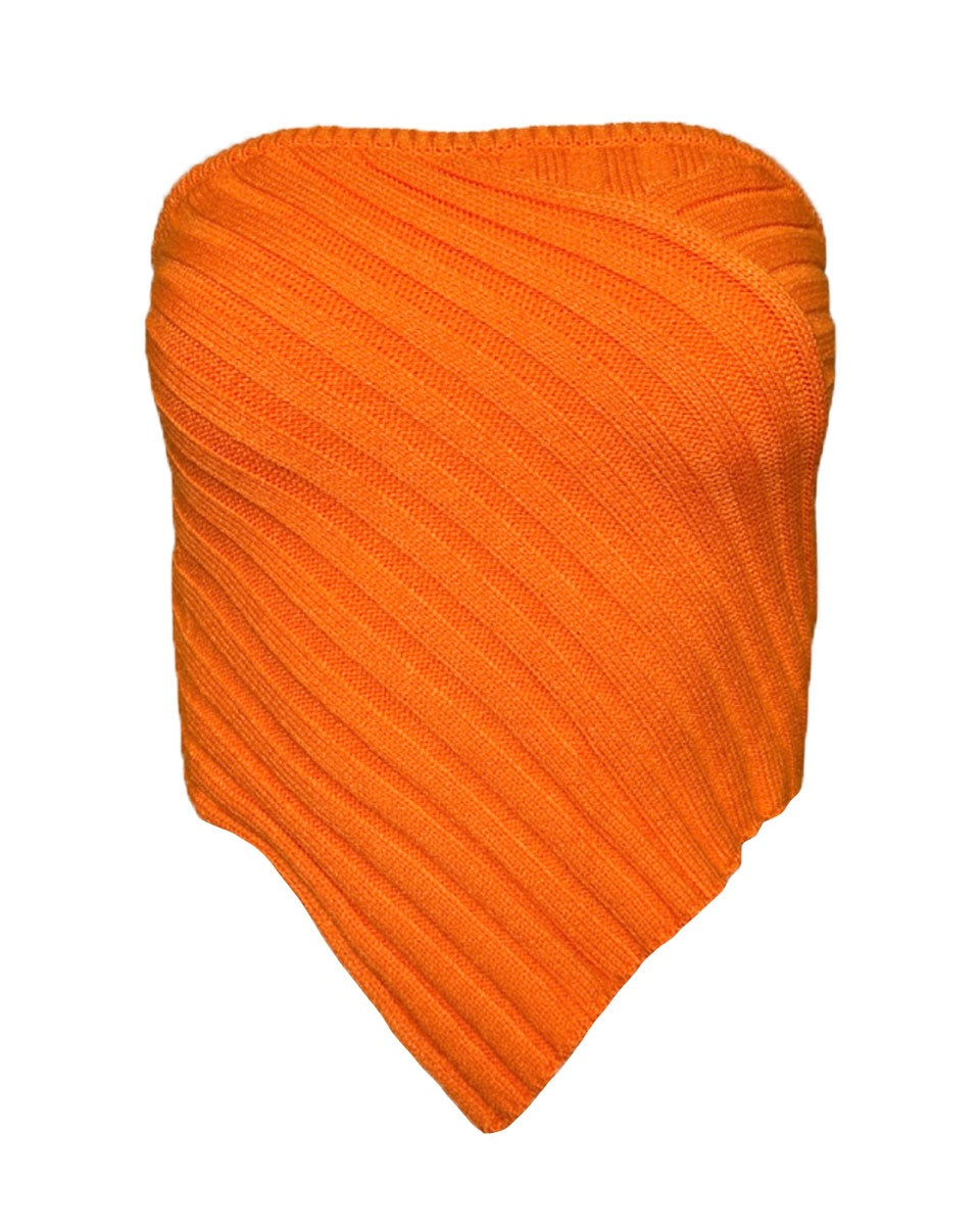 Scarf Hem Sweater Tube Top - Blackbird Boutique