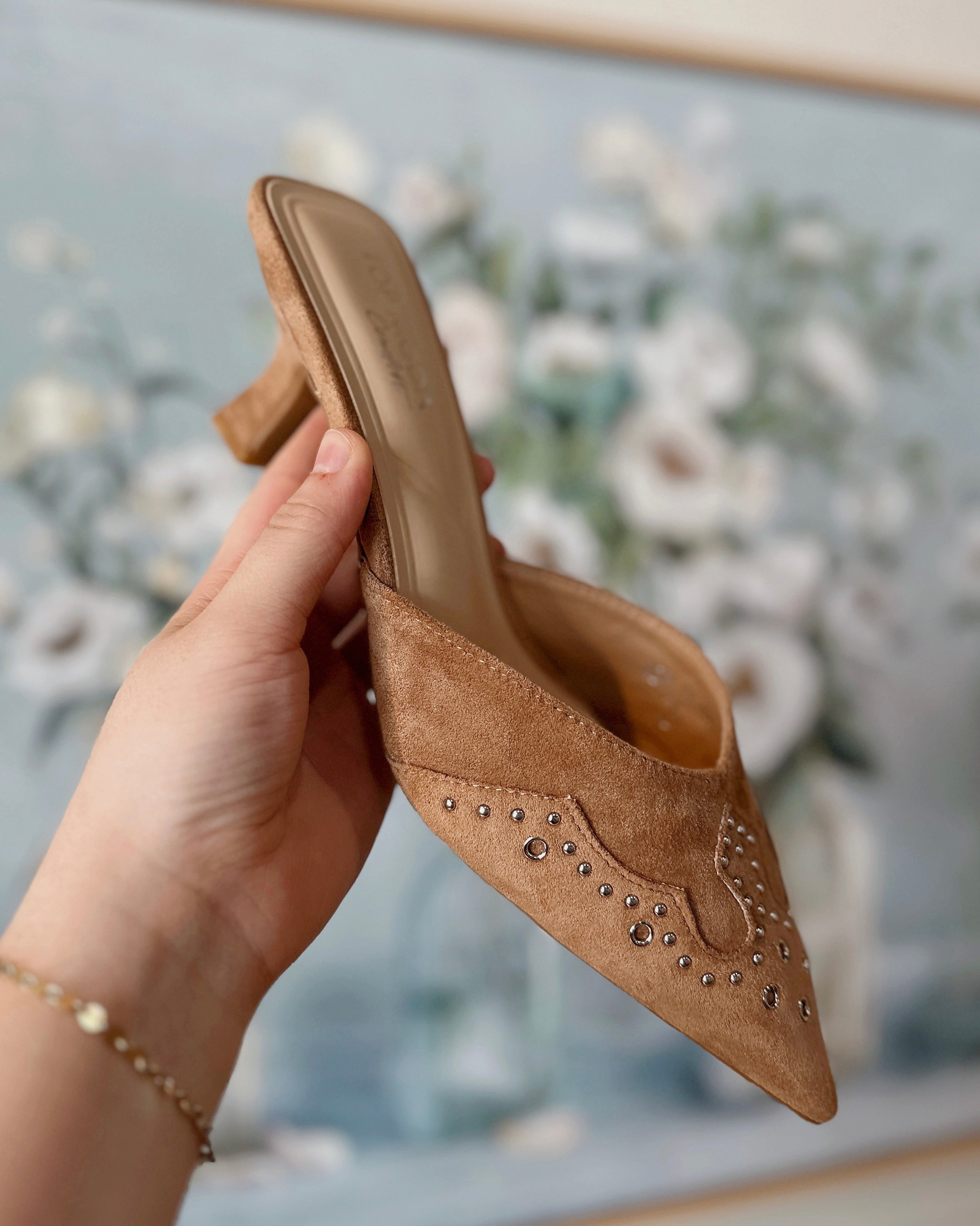 Morley Western Pointed Toe Kitten Heels - Blackbird Boutique