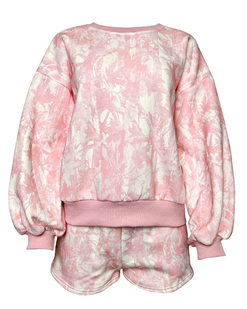 Woodland Camo Crewneck and Short Set - Blackbird Boutique