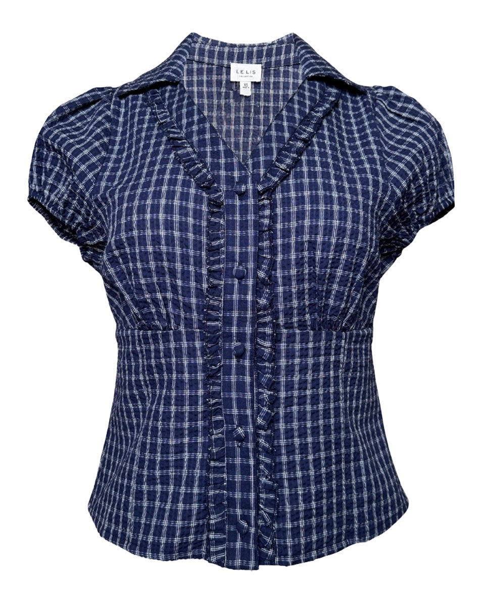 V-Neck Top With Short Sleeves - Blackbird Boutique