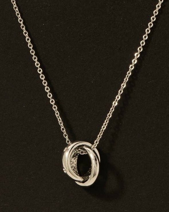 Gold Dipped Knotted Hoops Pendant Necklace - Blackbird Boutique