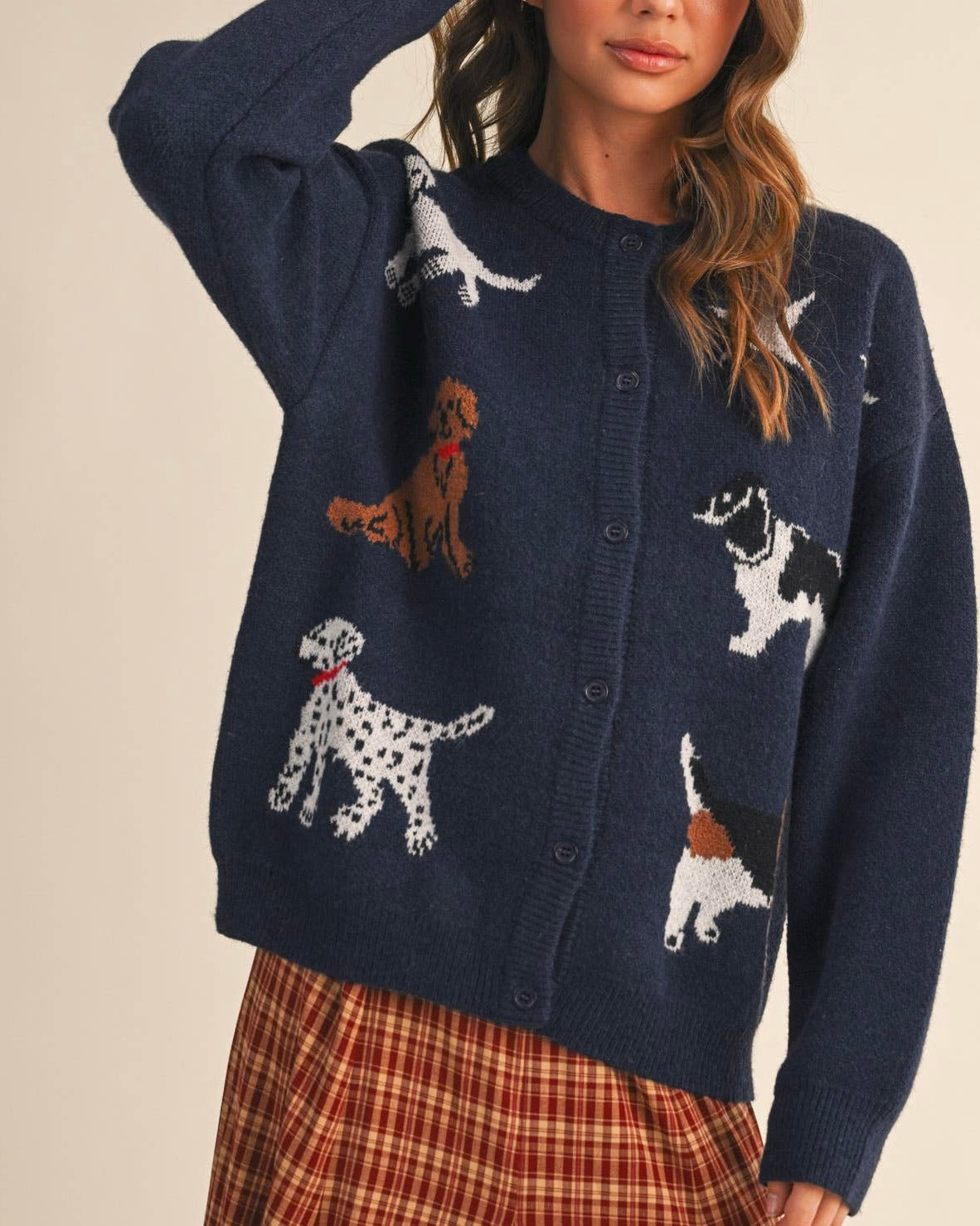 DOG KNIT SWEATER CARDIGAN