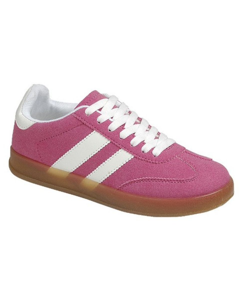 Low Top Sneakers Fuchsia/white