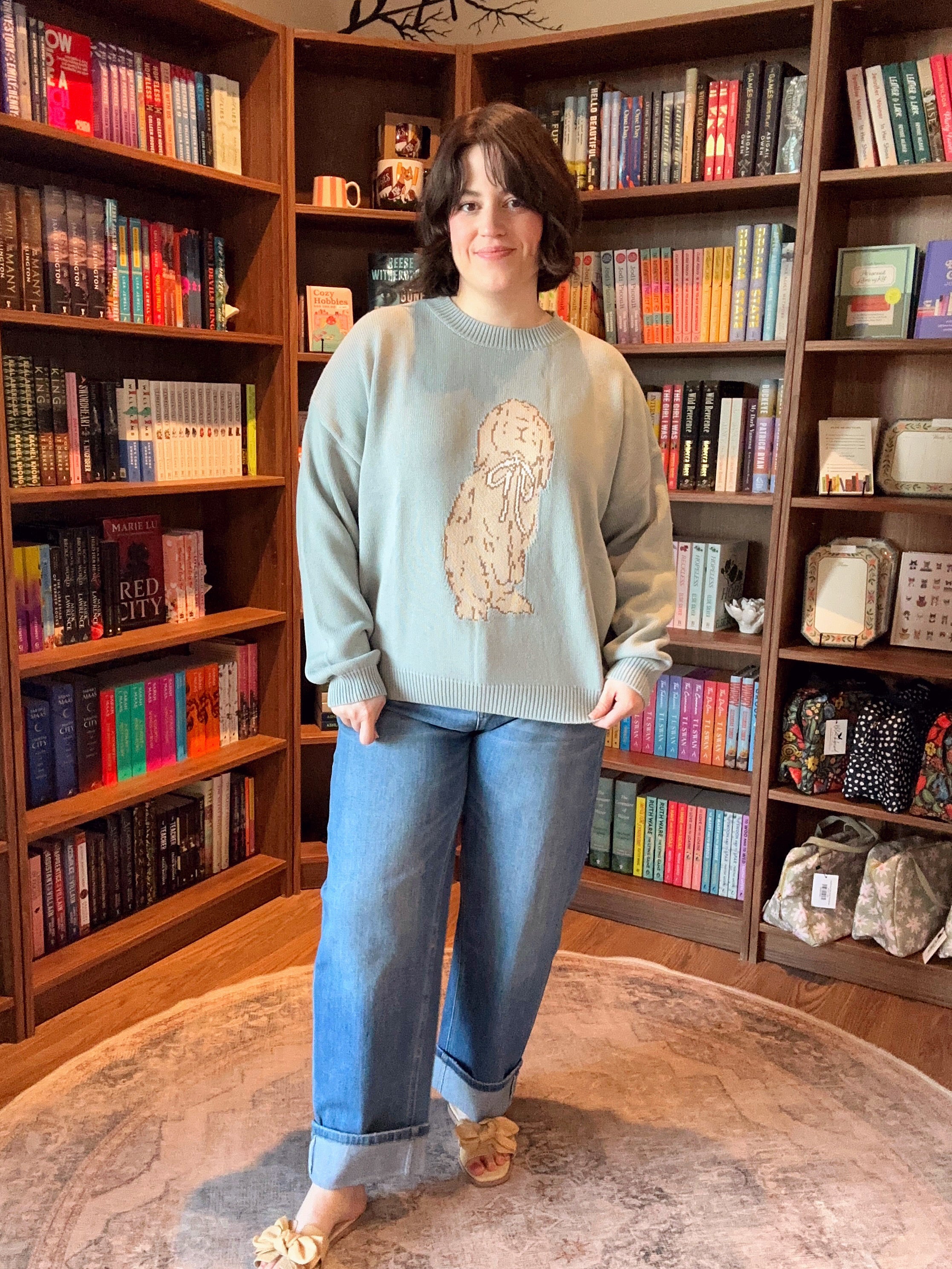 BUNNY DESIGN SWEATER - Blackbird Boutique