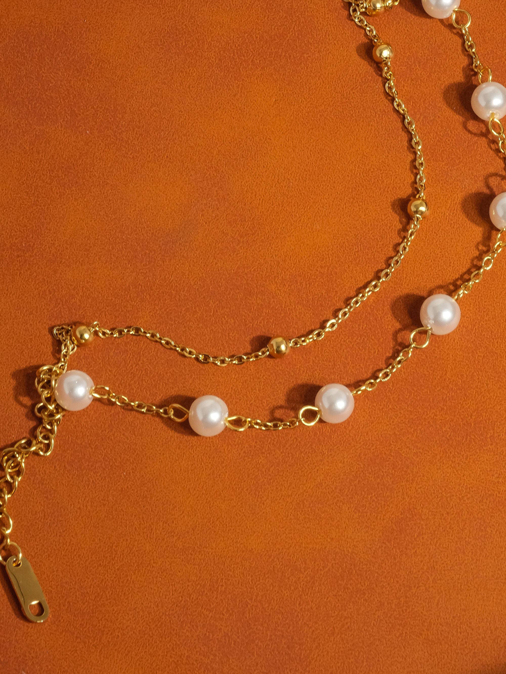 Gilles 18K Non-Tarnish-Layered Pearl Bracelet - Blackbird Boutique