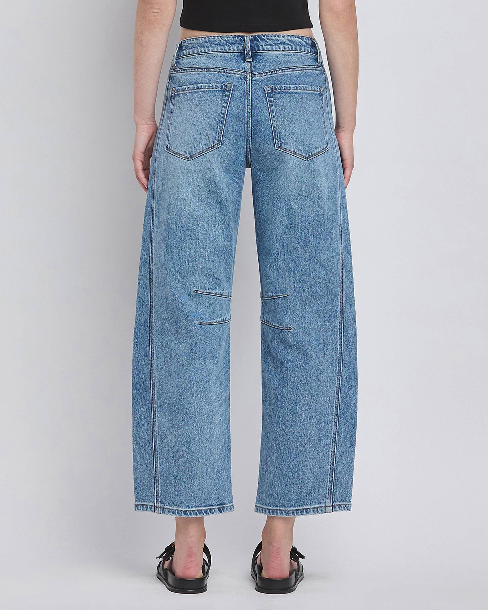 Vervet-Kate High Rise Dart Barrel Leg Jean - Blackbird Boutique