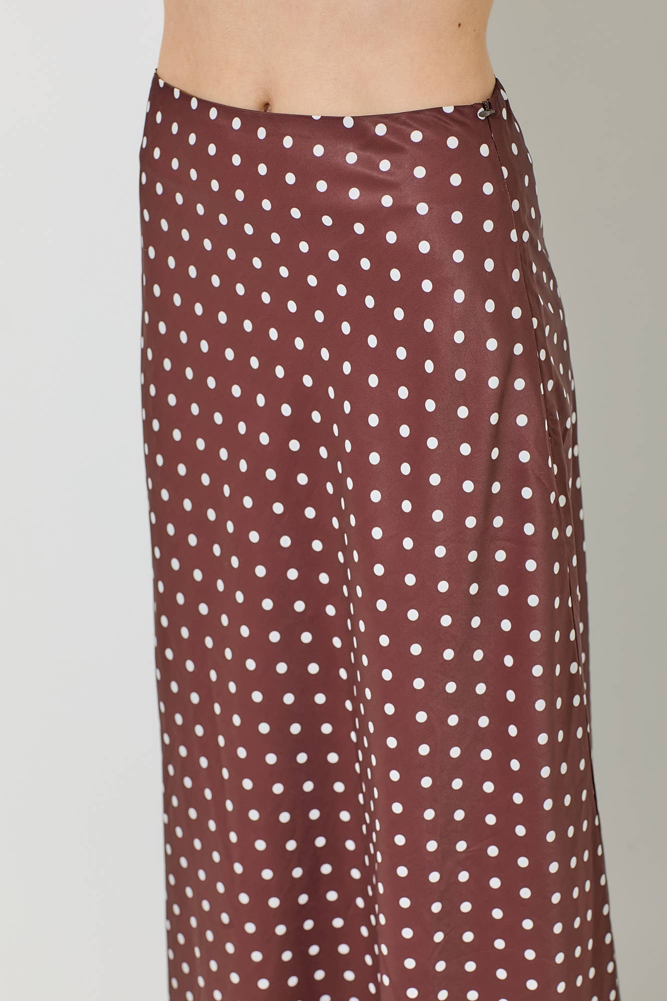 Polka Dot Print Midi Skirt