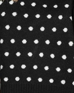 Charming Polka Dot Knitted Sweater Vest