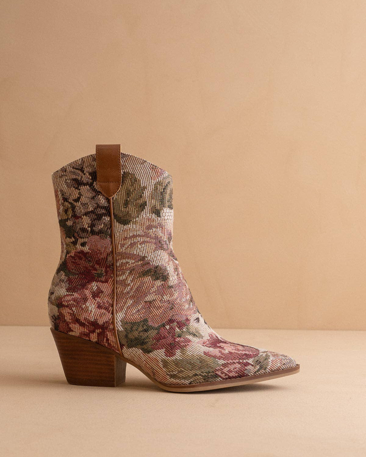The Karina | Mauve Tapestry Bootie - Blackbird Boutique