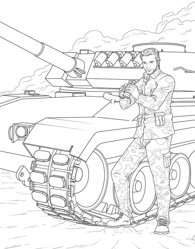 Men in Uniform Adult Coloring Book by M. G. Anthony