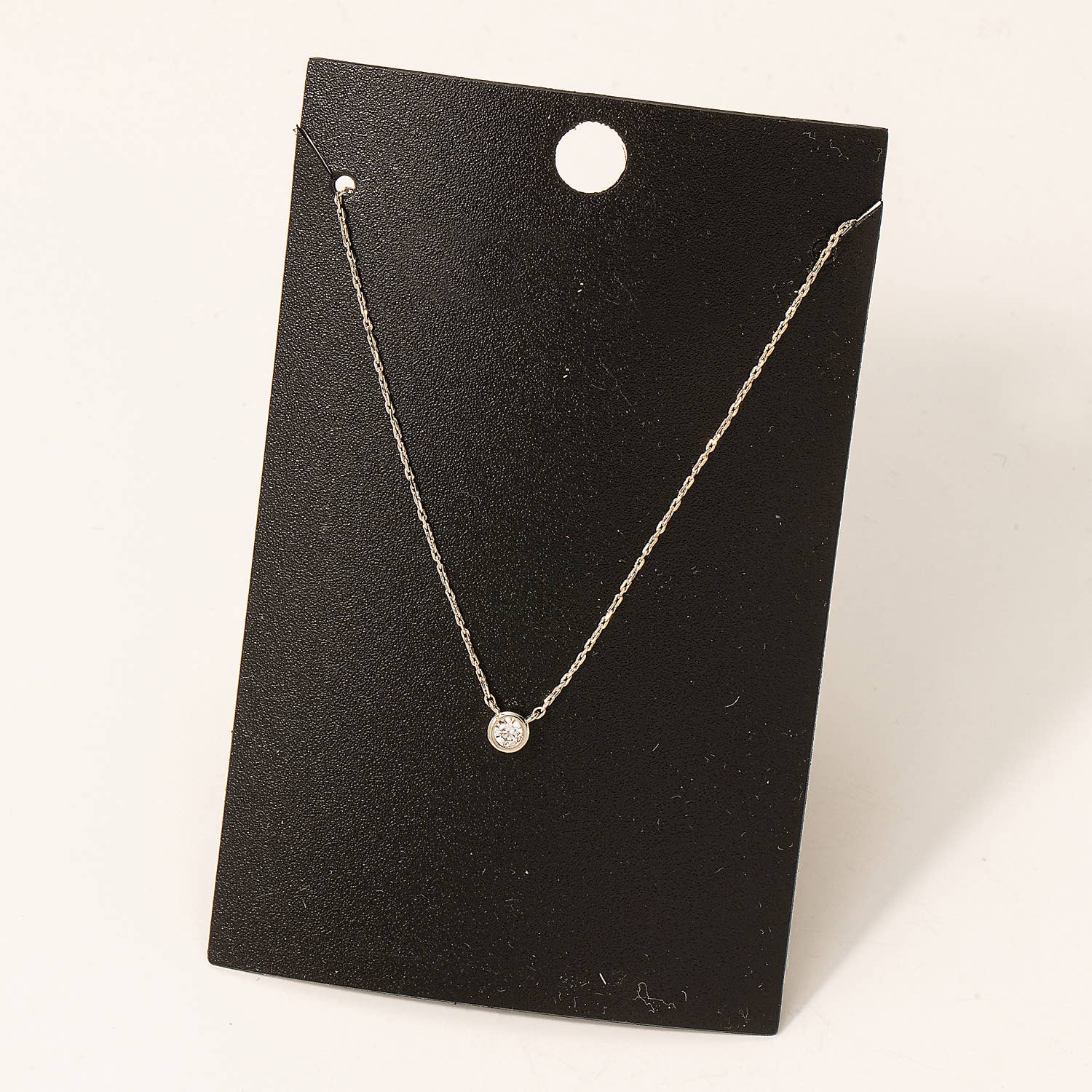 Gold Dipped Dainty Chain Stud Charm Necklace - Blackbird Boutique