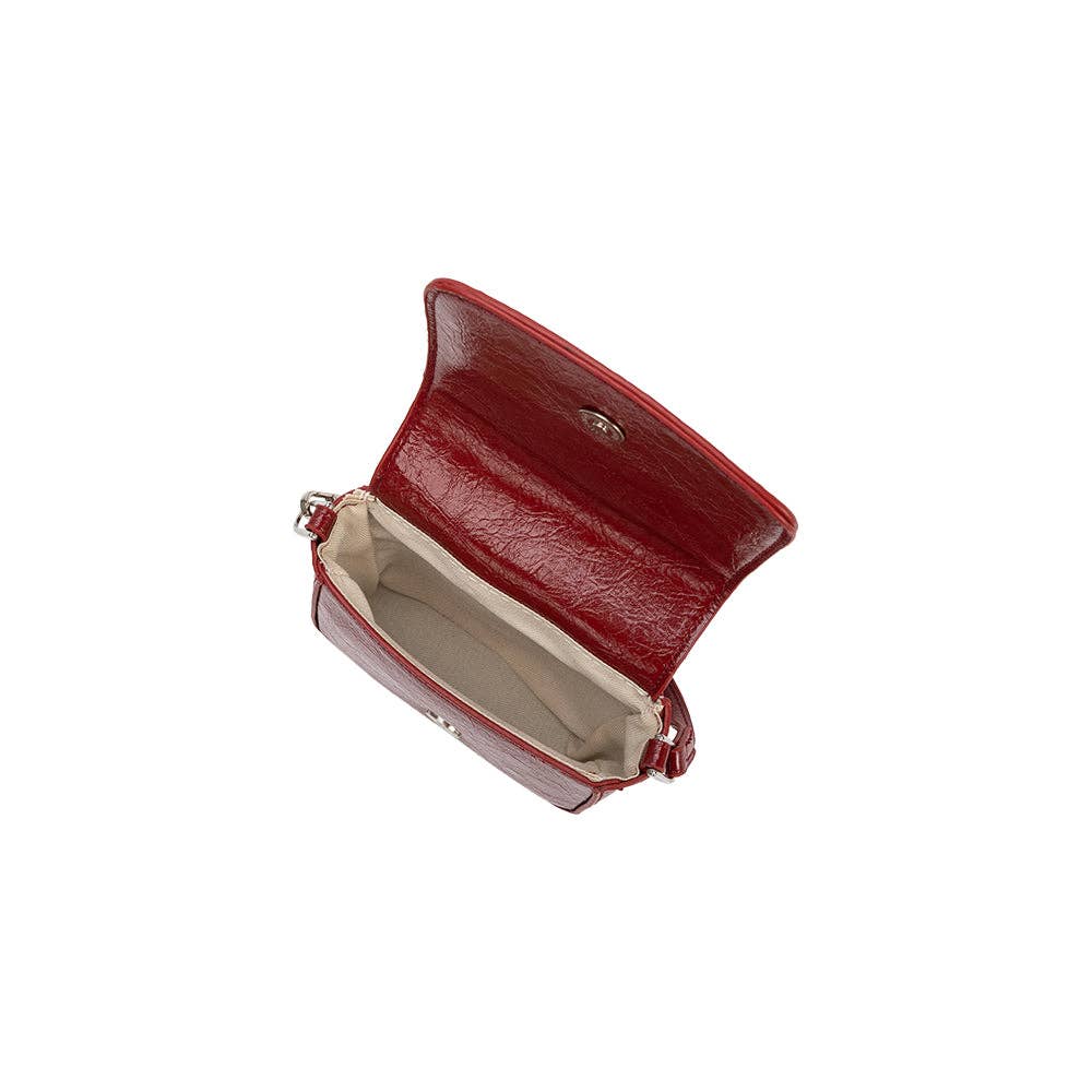 Sonnet Red Mini Vegan Crossbody Bag - Blackbird Boutique