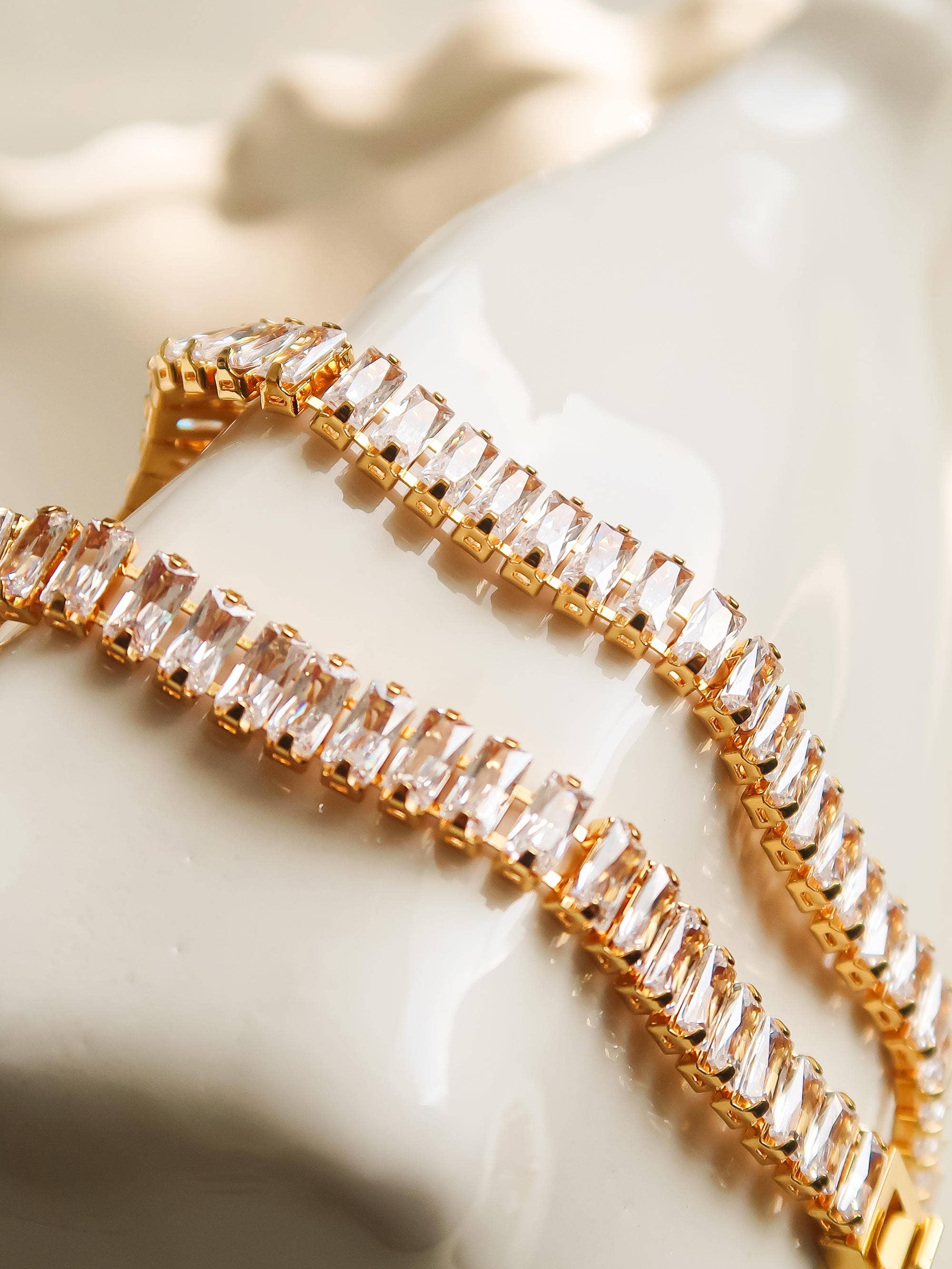 Rhodes 18K Gold Non-Tarnish Glam CZ Bracelet - Blackbird Boutique