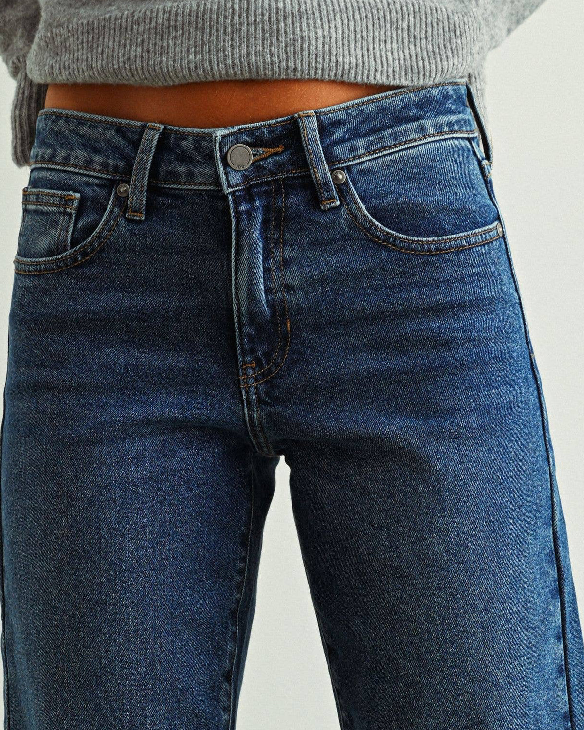 Relaxed Low Rise Stretch Straight - DARK DENIM - DP859 - Blackbird Boutique
