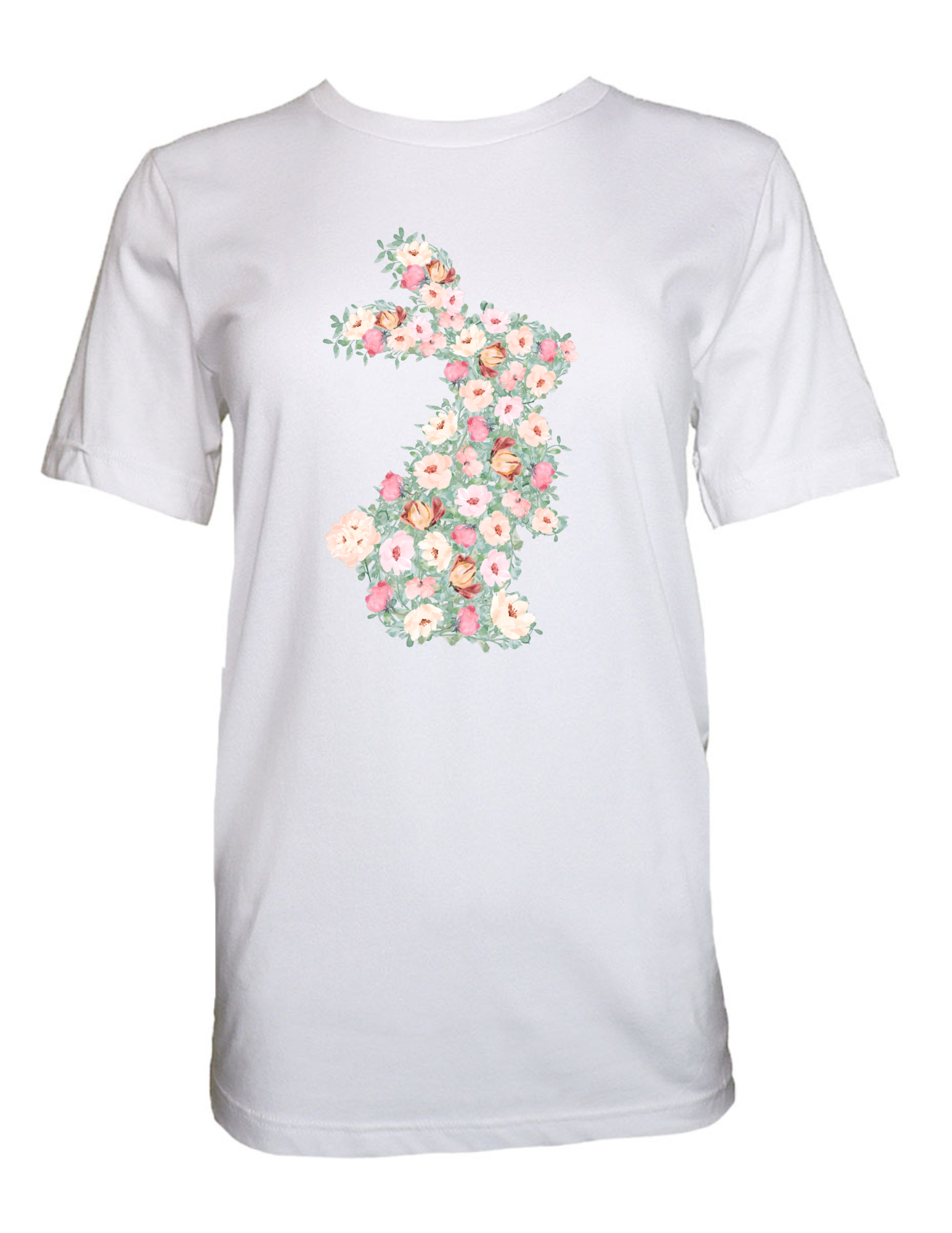 Floral Bunny Graphic Shirt - Blackbird Boutique