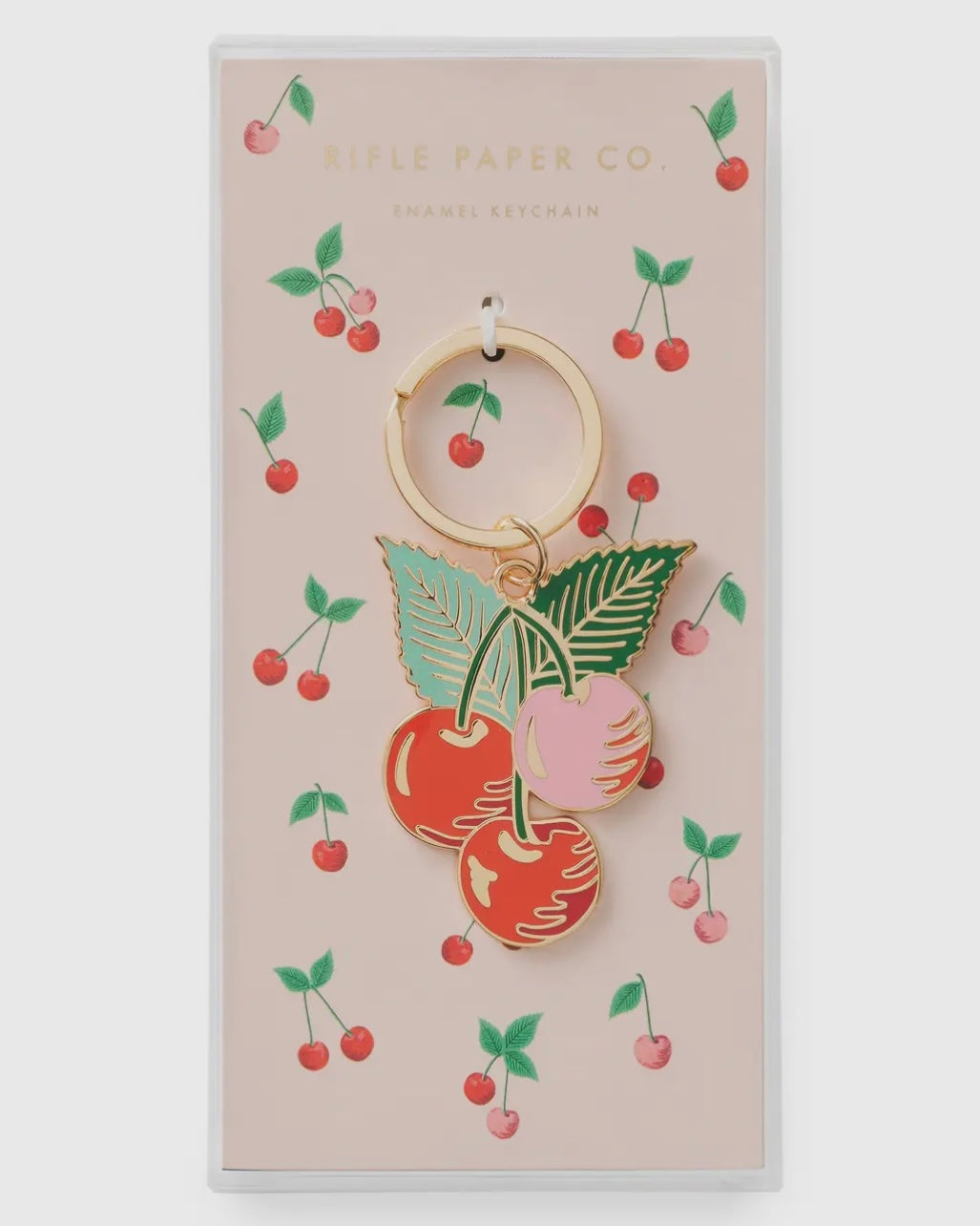 Rifle Paper Co. Cherries Enamel Keychain - Blackbird Boutique