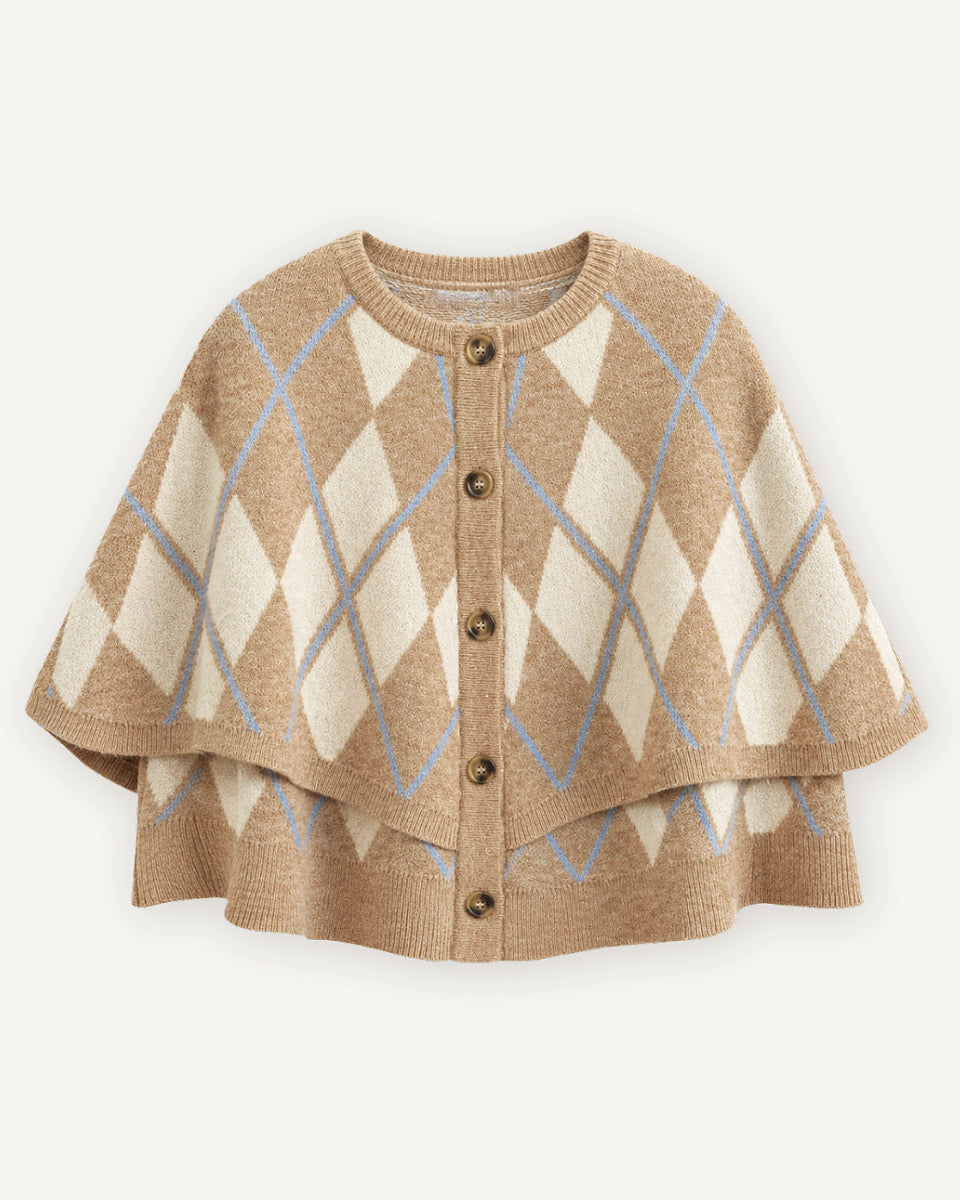 Jessica Argyle Button Down Cape Cardigan