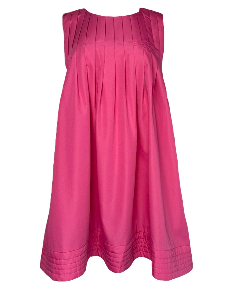 Pink Pleated Mini Babydoll Dress - Blackbird Boutique