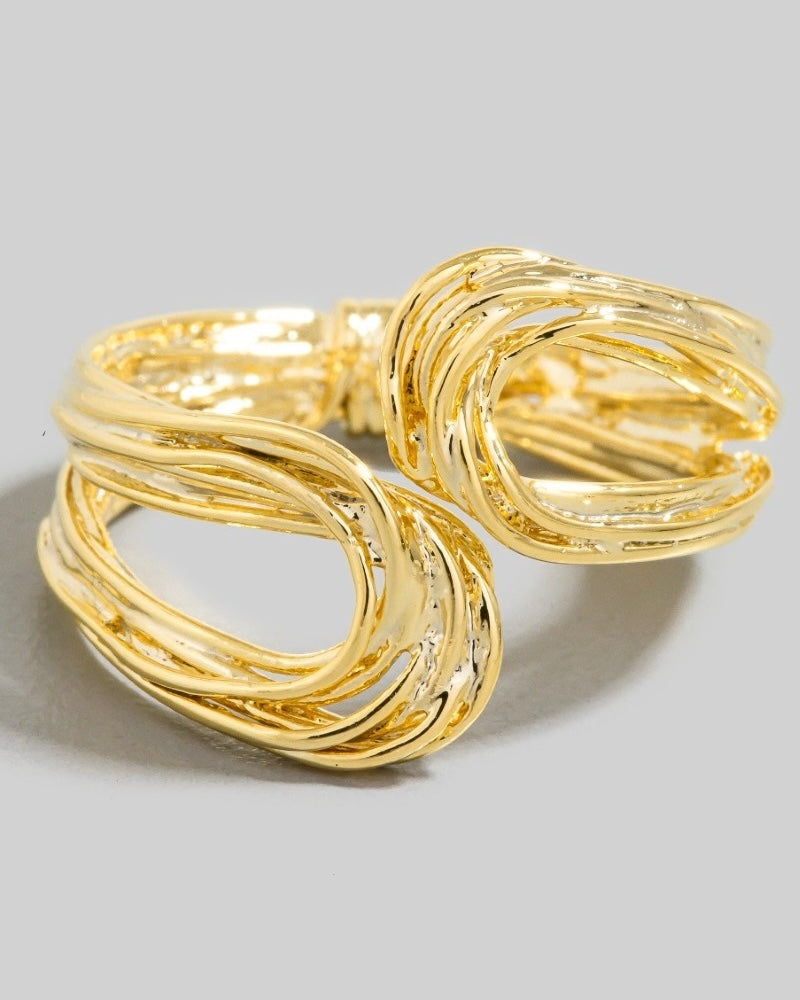 Knotted Loop Open Band Ring - Blackbird Boutique