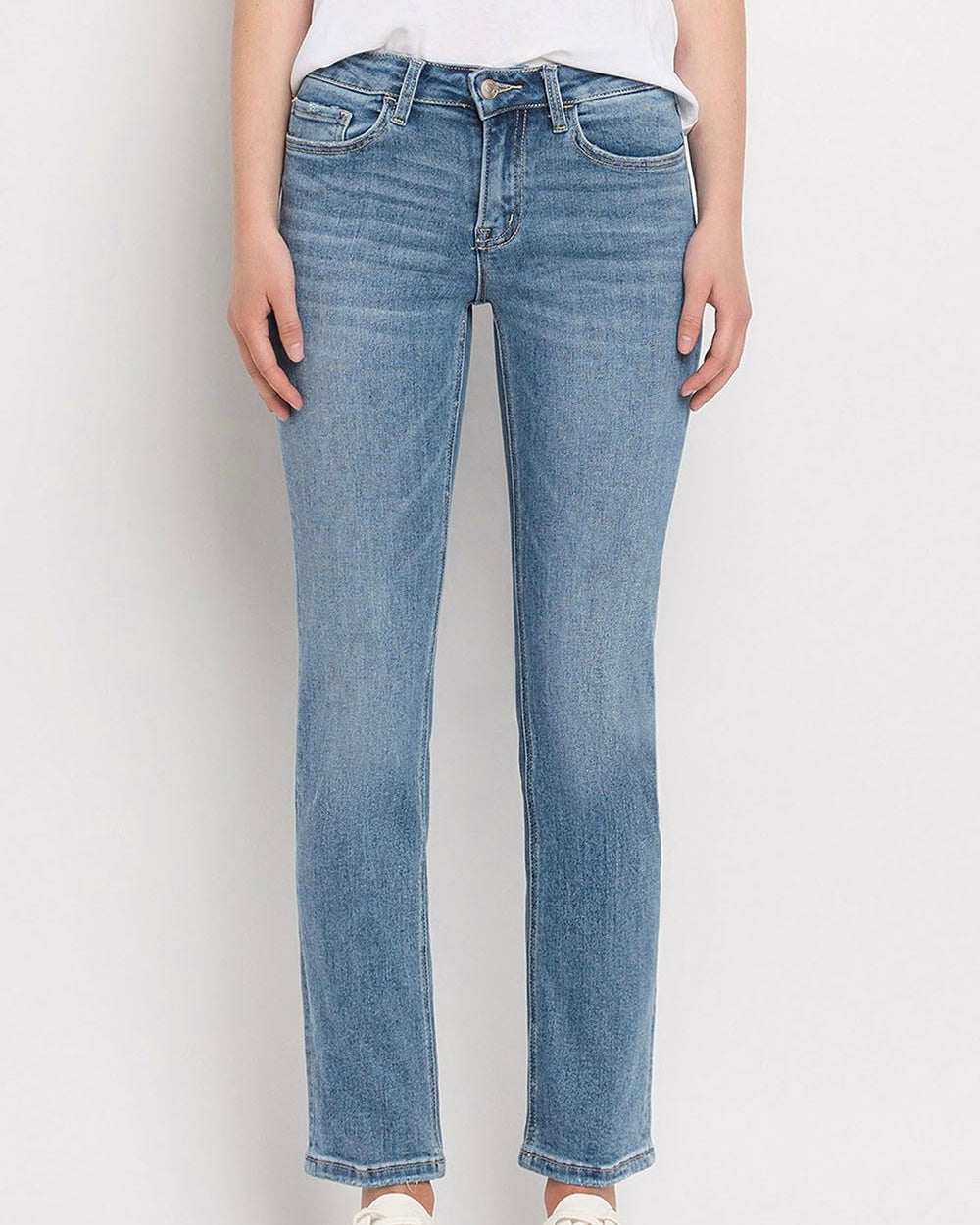 Lovervet Mid Rise Ankle Slim Straight Jean - Blackbird Boutique