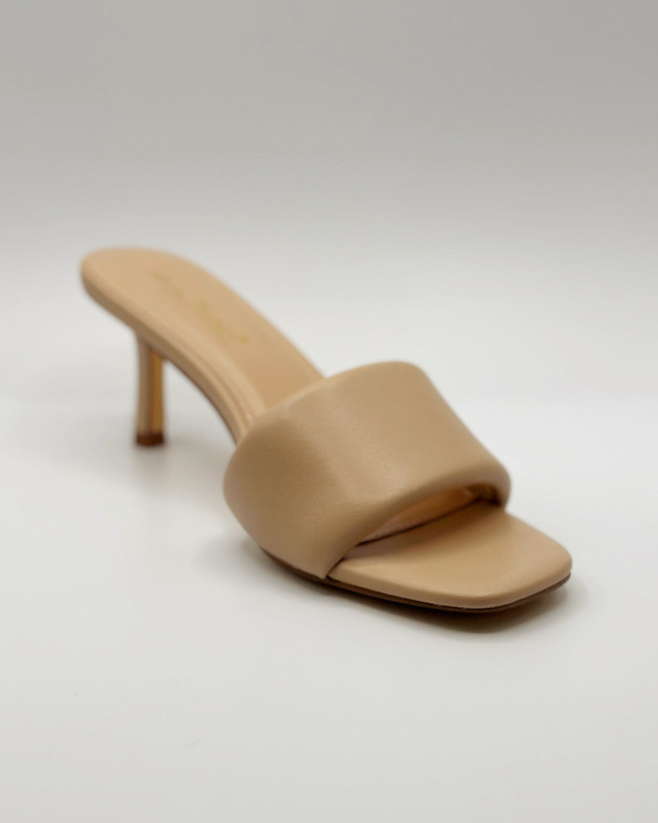 Nude Heeled Sandals - Blackbird Boutique