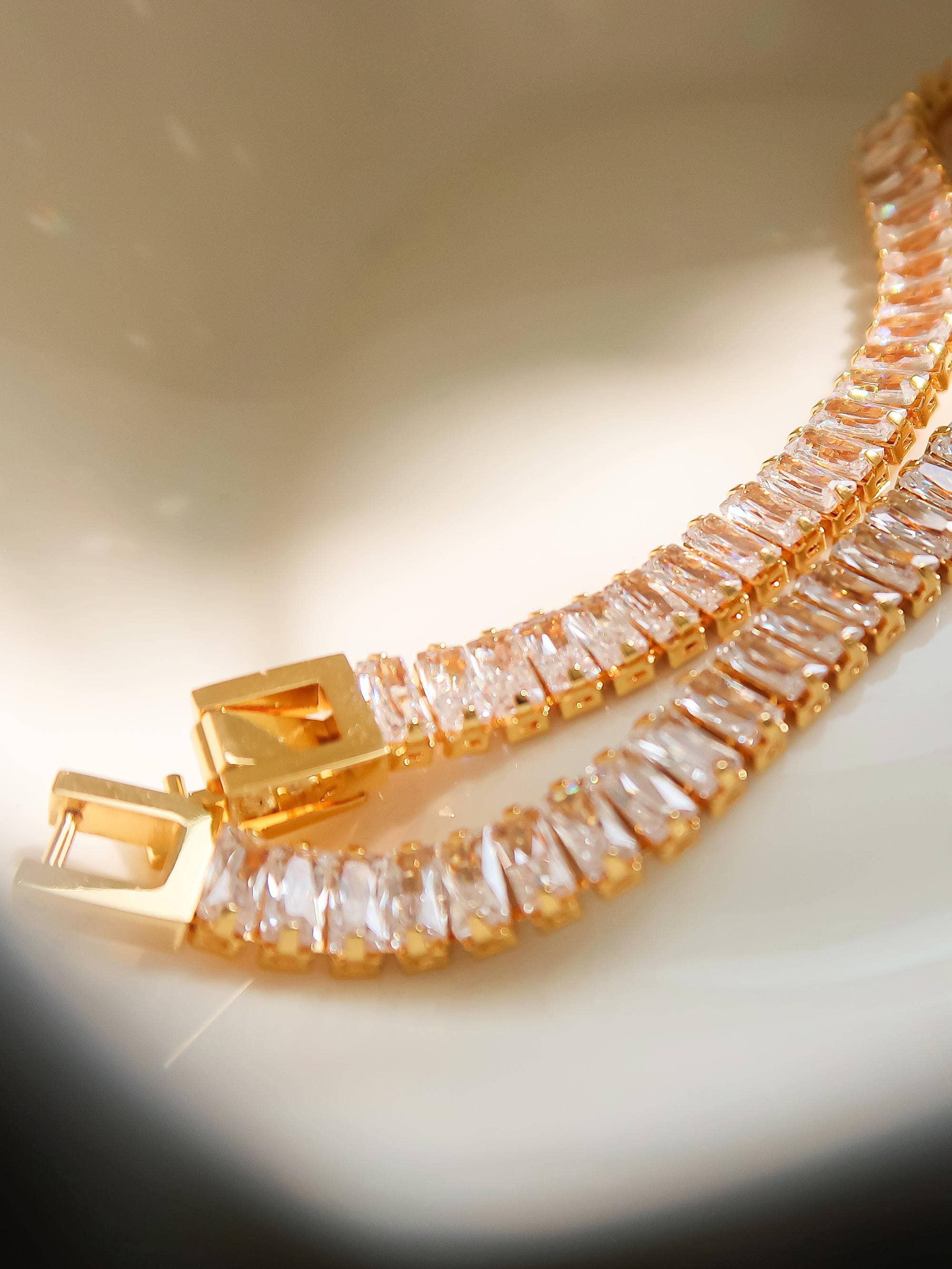 Rhodes 18K Gold Non-Tarnish Glam CZ Bracelet - Blackbird Boutique