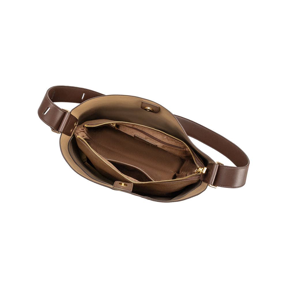 MELIE BIANCO Stormie Mocha Vegan Suede Tote Bag