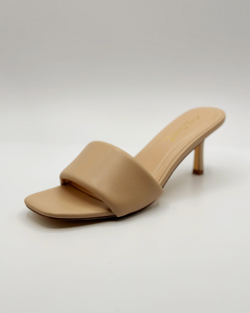 Nude Heeled Sandals - Blackbird Boutique