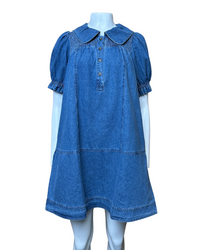 Denim Dress In Light Denim - Blackbird Boutique