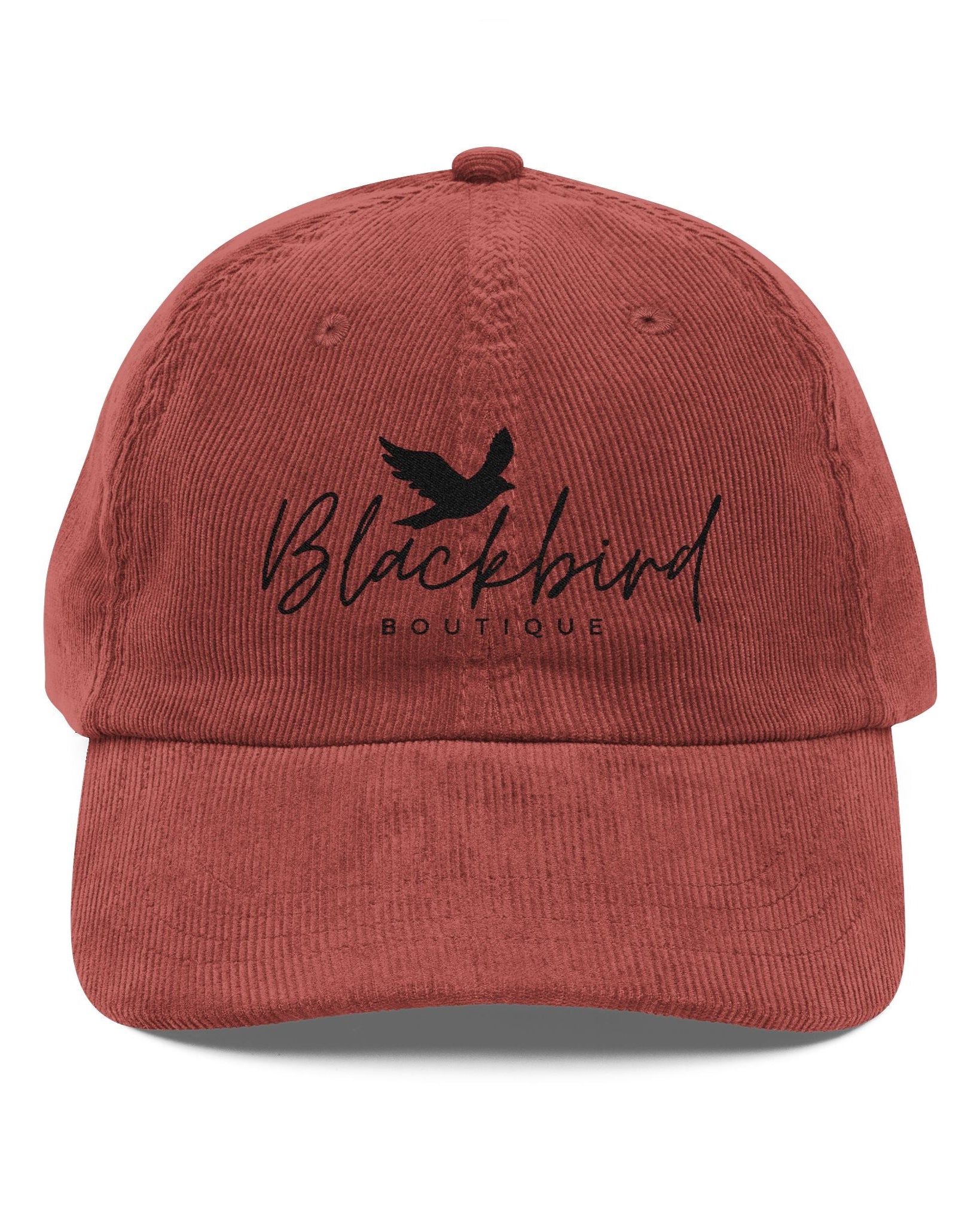 Vintage Corduroy Cap with Blackbird Embroidery - Blackbird Boutique