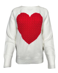 Heart Shape Cable Detail Sweater Top