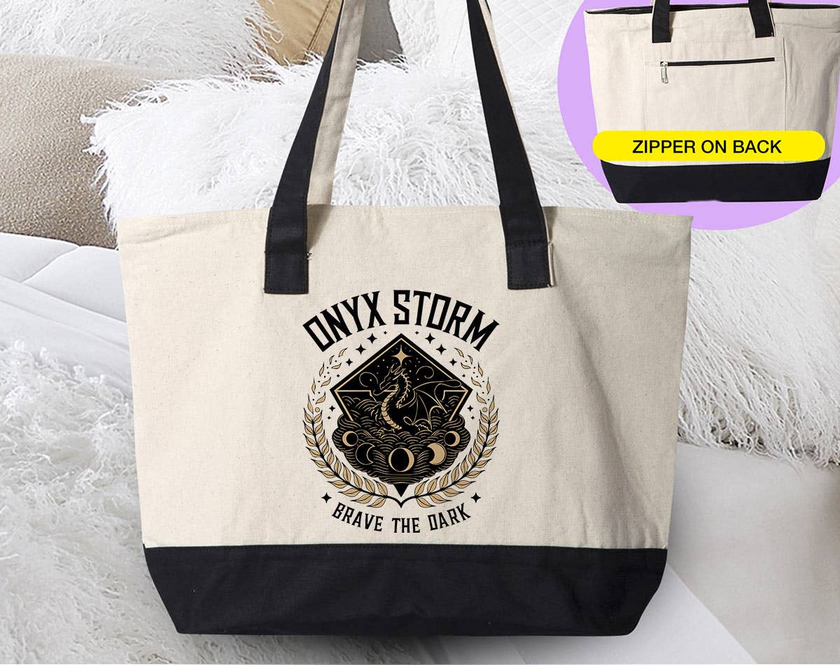 Onyx Storm -  Fourth Wing Book Inspired Tote Bag - Blackbird Boutique