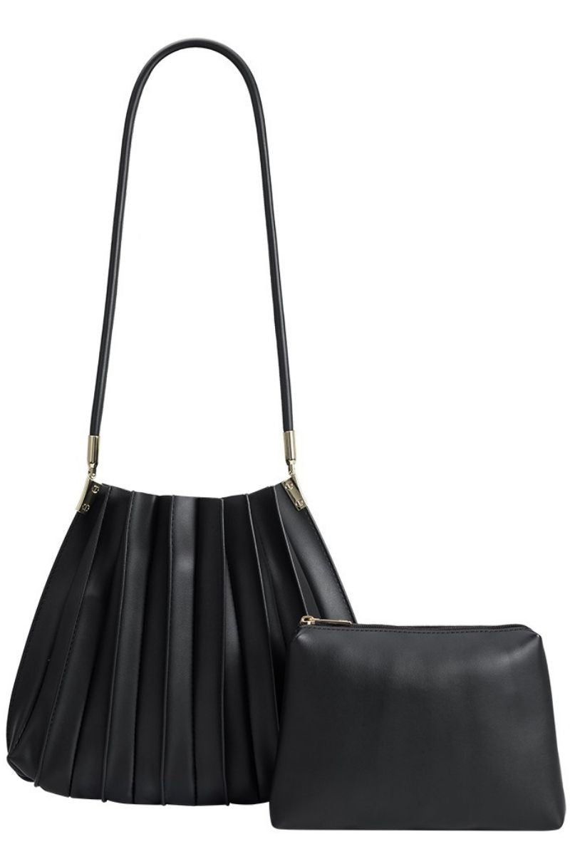 MELIE BIANCO Carrie Black Shoulder Bag - Blackbird Boutique