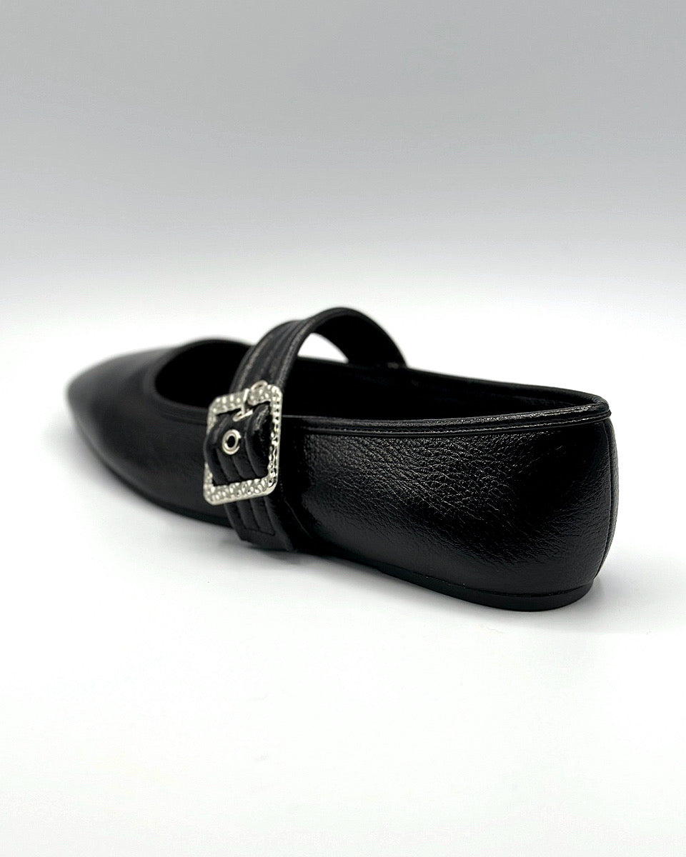 SPARROW SQUARE-TOE PADDED STRAP MARY JANE FLAT - Blackbird Boutique