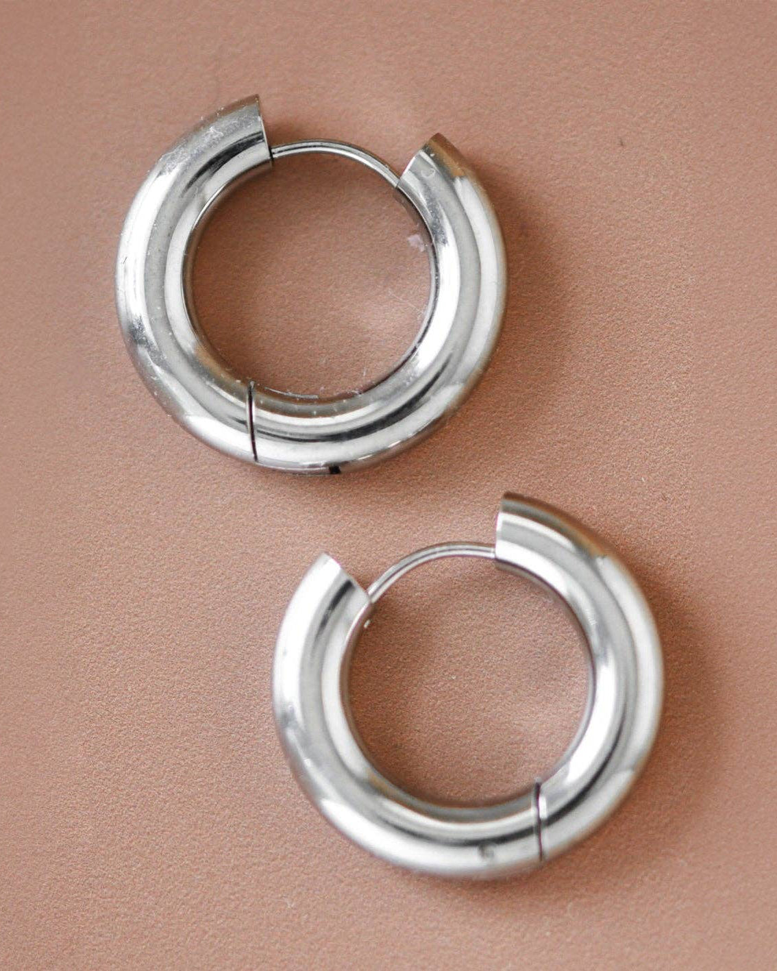 Tarnish Resistant Waterproof Stainless Steel Chunky Hoop Earrings - Blackbird Boutique