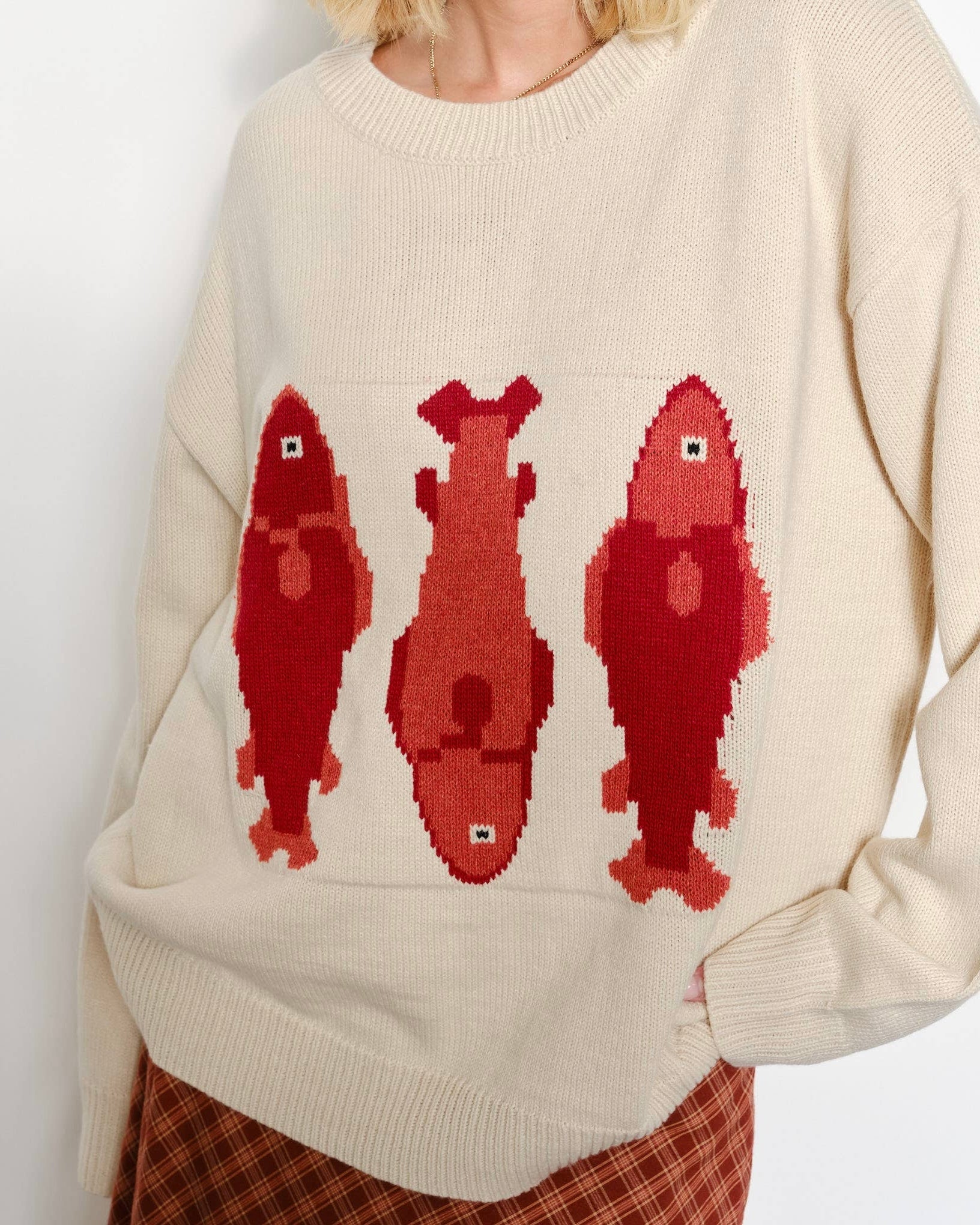 Playful Knit Fish Sweater