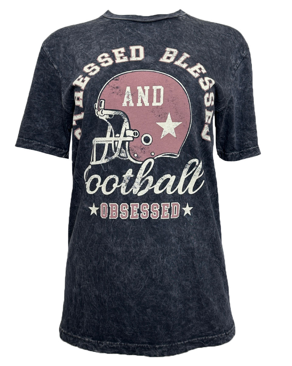 STRESSED BLESSED AND FOOTBALL OBSESSED TEE