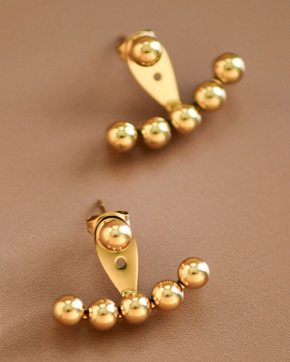 18K Gold Plated Stainless Steel Ear Jackets - Blackbird Boutique