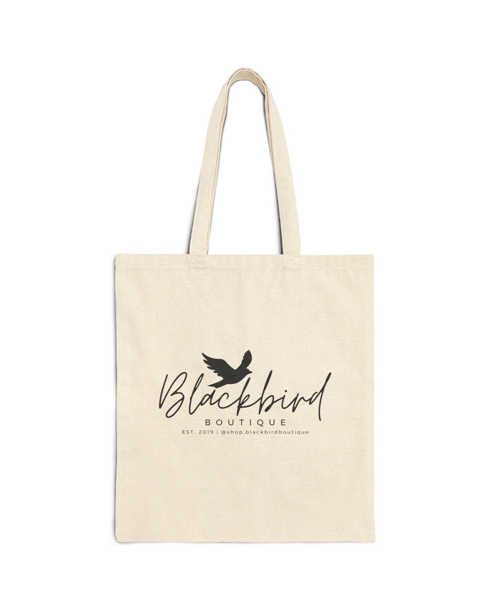 Reusable Cotton Canvas Tote Bag - Shop Local & Support Small Business - Blackbird Boutique