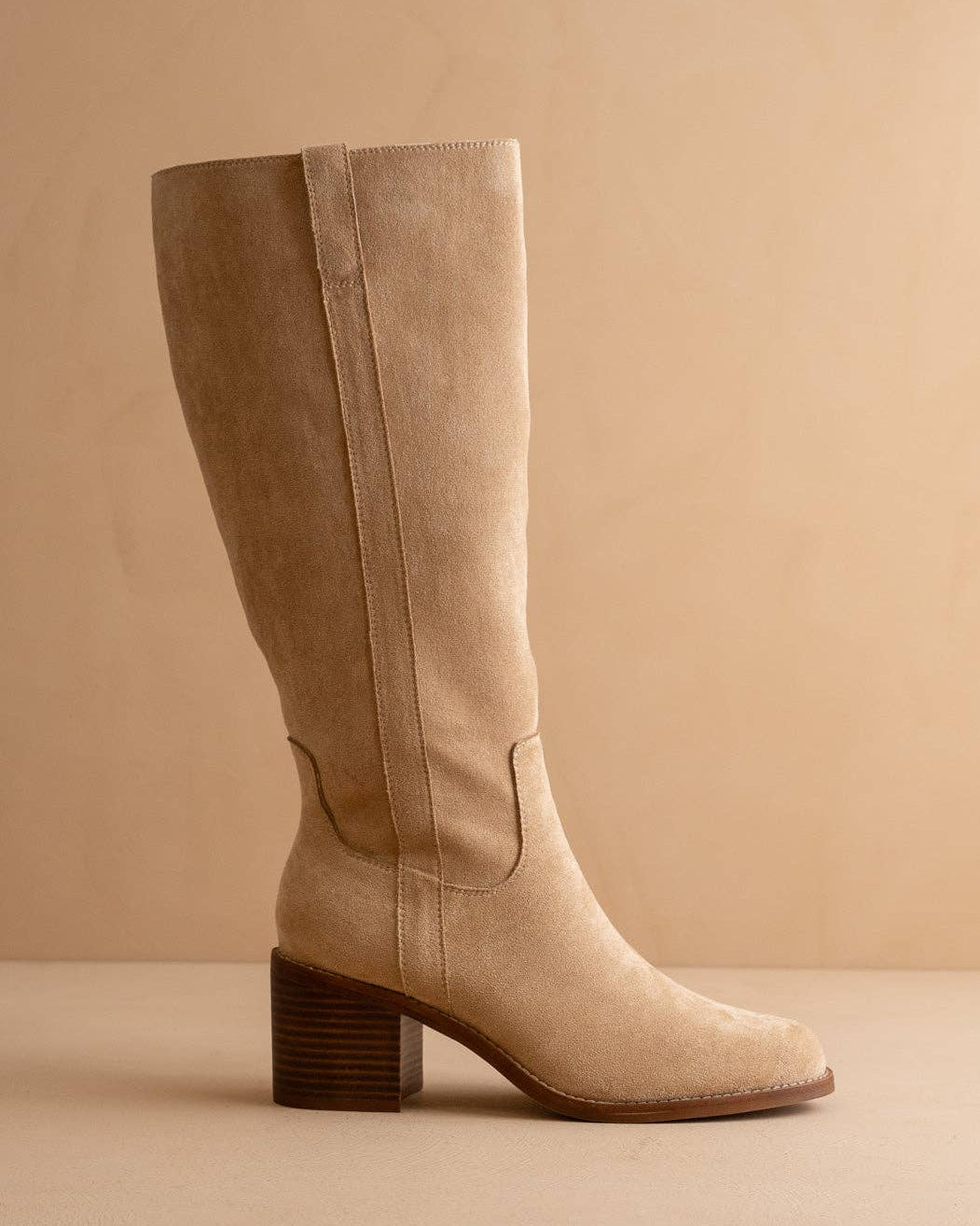 The Harriet | Almond Tall Riding Boot - Blackbird Boutique