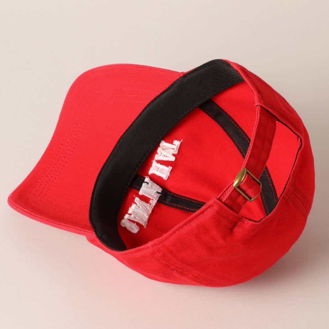 Santa Hat Text Embroidery Baseball Cap - Blackbird Boutique