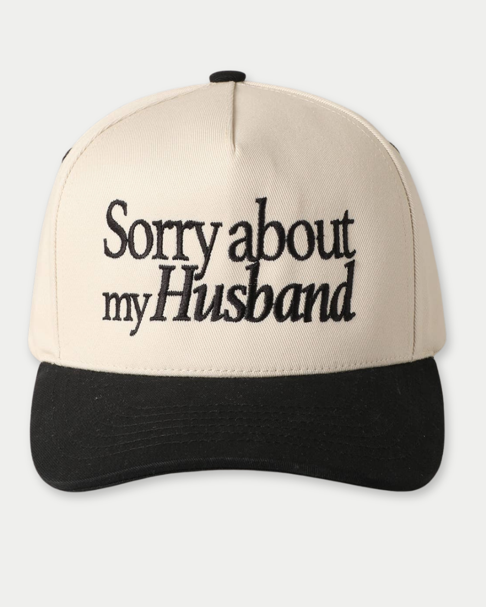 Sorry About My Husband Embroidery Cap - Blackbird Boutique