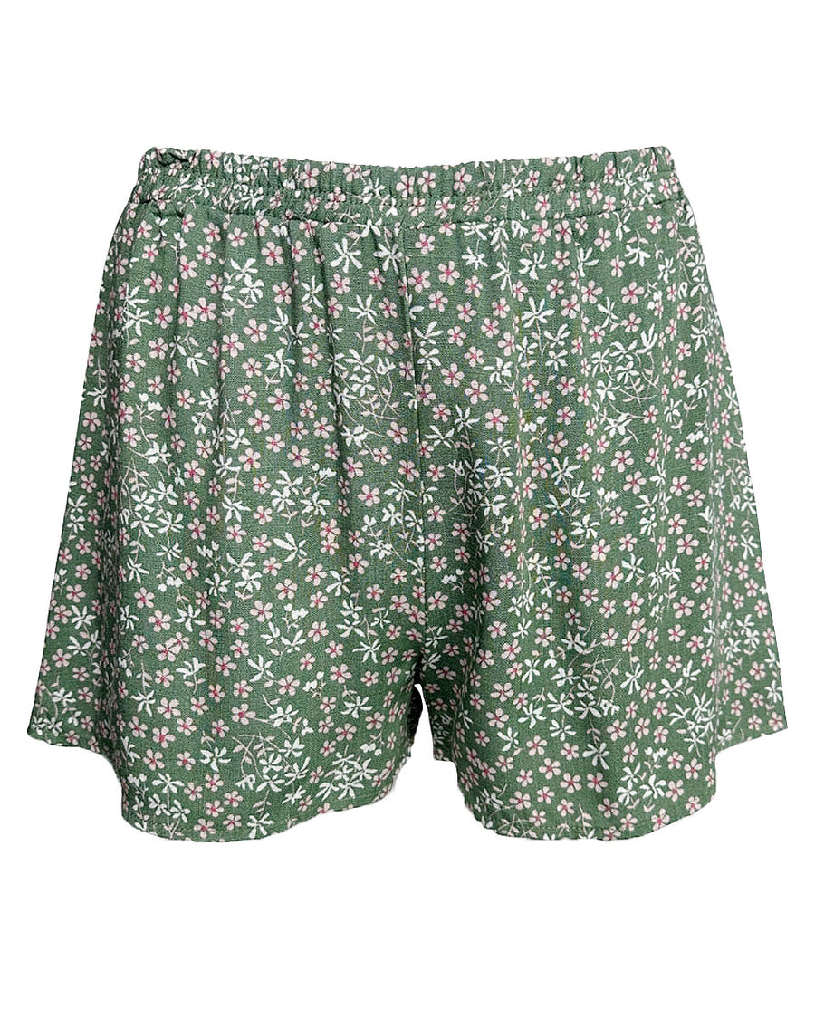 Green Floral Set - Shorts - Blackbird Boutique