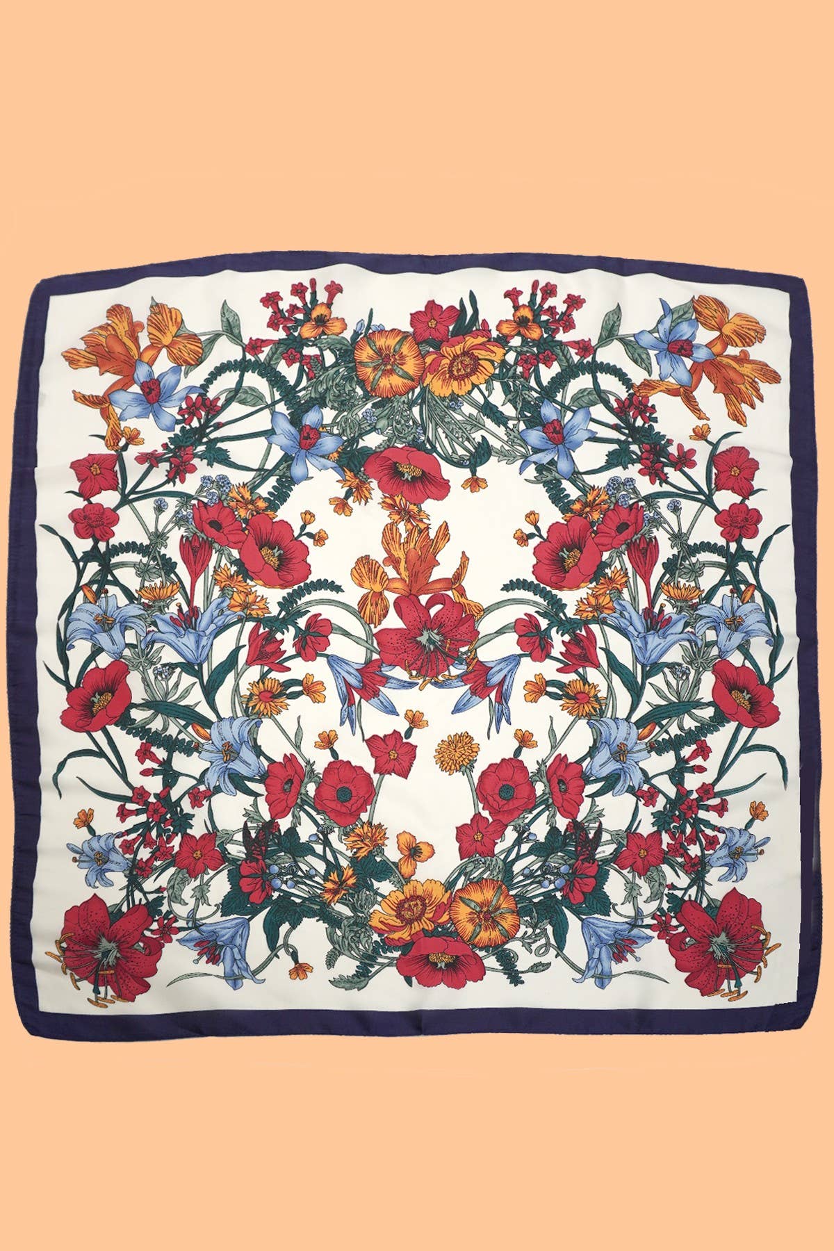 LARGE FLORAL PRINT BANDANA SCARF