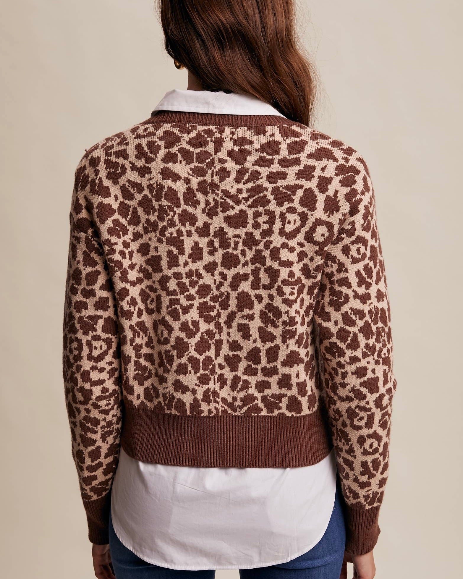 Leopard Knit Button Up Cardigan - Blackbird Boutique