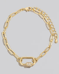 Gold Dipped Pave Chain Bracelet - Blackbird Boutique