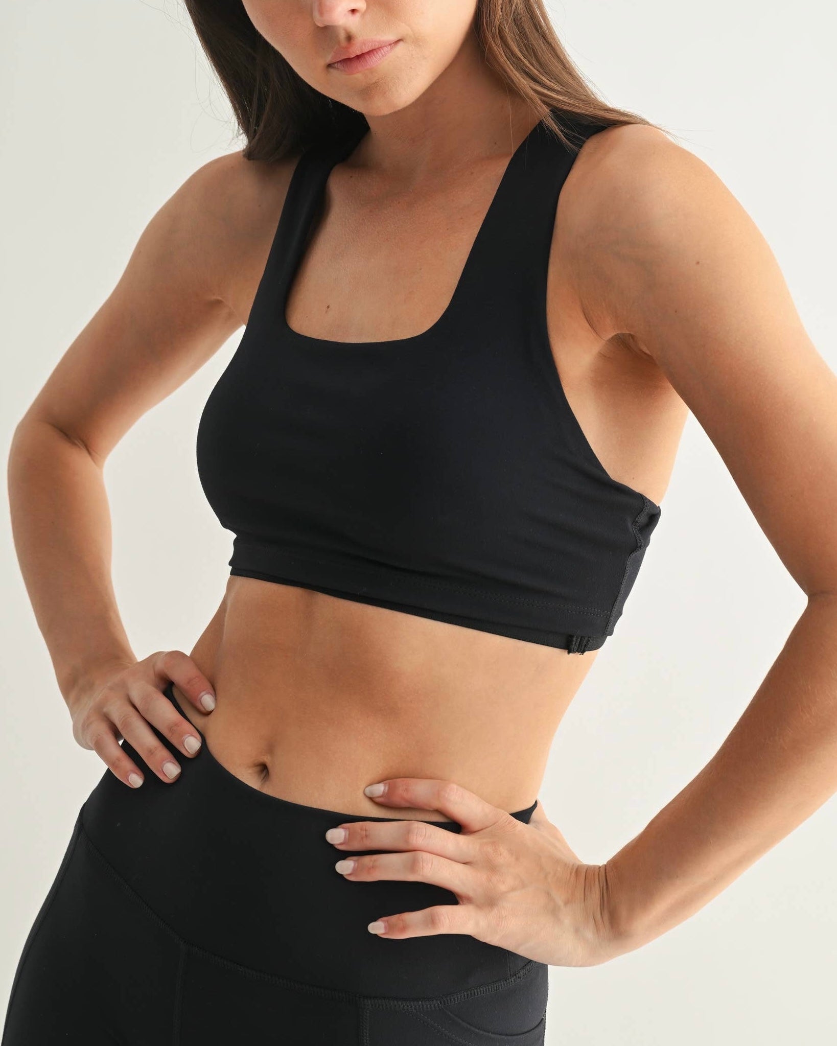 Mono B Square Neck Sports Bra - Blackbird Boutique