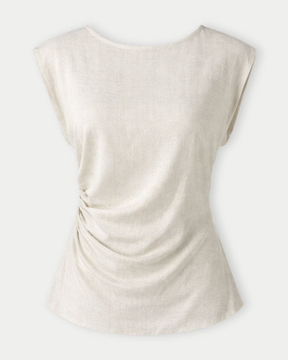 Miranda Waist Shirring Detail Top - Blackbird Boutique