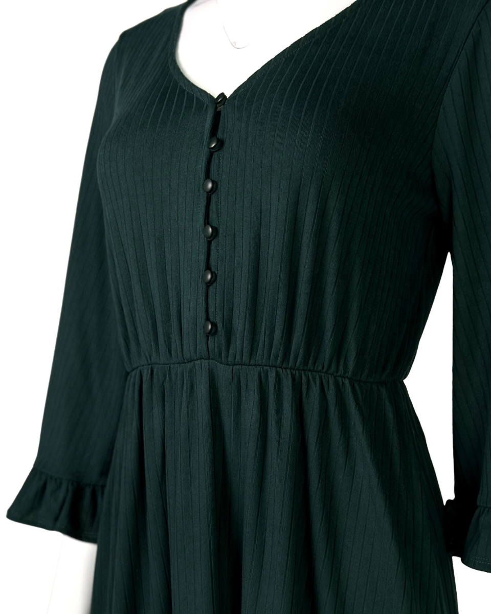Hunter Green Mini Dress - Blackbird Boutique