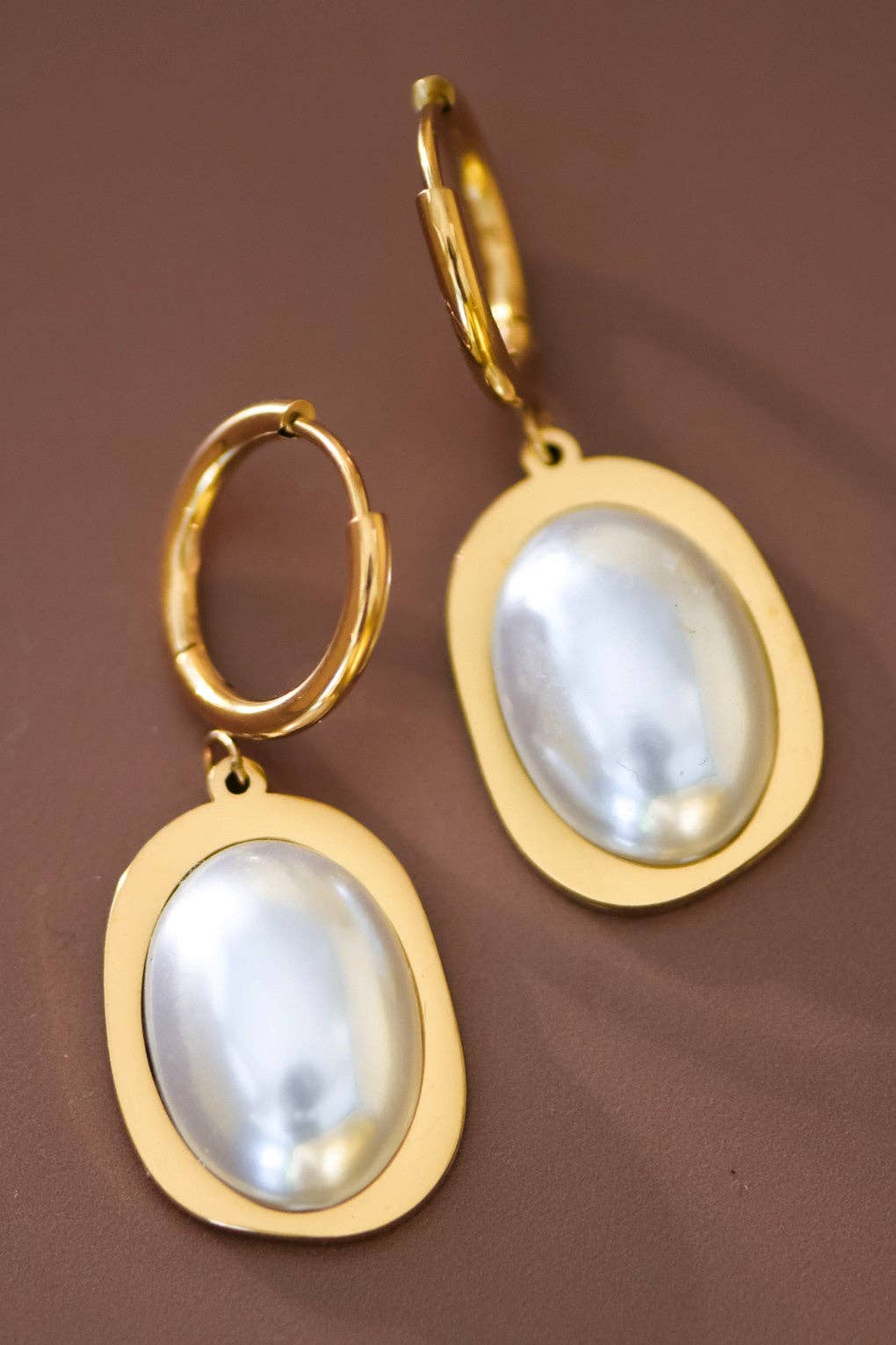18K Gold Plated Waterproof Stainless Steel Drop Earrings